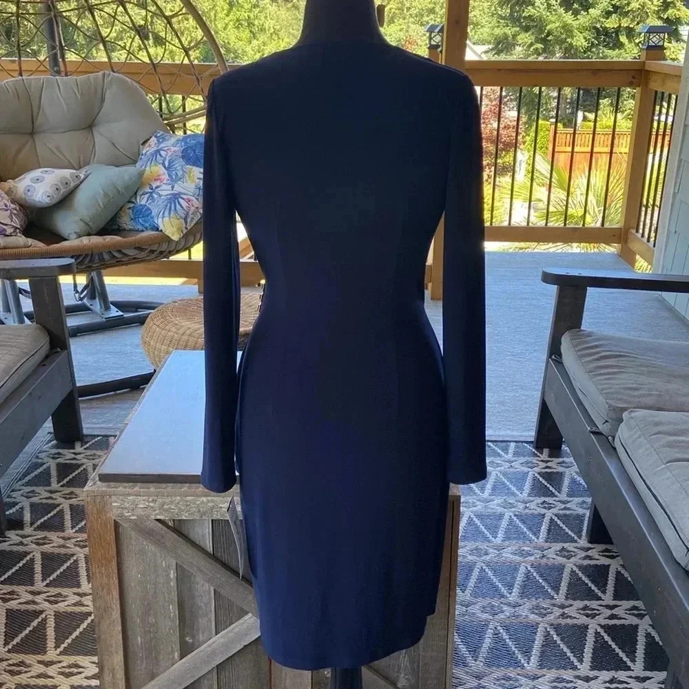 Joseph Ribkoff | Drape Front Dress - Picture 9 of 12